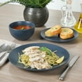 thumbnail image 2 of Gibson Home Queensland Blue 12-Piece Stoneware Dinnerware Set, 2 of 9
