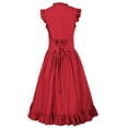 thumbnail image 6 of Tqyyweavej Medieval Victorian Dress for Women Vintage Renaissance Costumes Sleeveless Ruffle Hem Dresses Gothic Gown Halloween Costume, 6 of 6