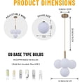 thumbnail image 3 of More Change 12" W Bubble Globe Chandelier Lighting, Modern Glass Ball Cluster Pendant Lighting Fixture, Ceiling Hanging Lamp for Living Room Dining Room Bedroom, 3 of 14