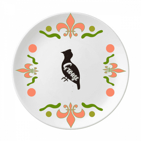 

Grouse Black And White Animal Flower Ceramics Plate Tableware Dinner Dish