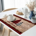 thumbnail image 3 of Merry Christmas Placemats Set of 8, Farmhouse Buffalo Plaid Christmas Tree Table Mats Washable Heat-Resistant Non-Slip for Kitchen Dinner Table Indoor Outdoor Decor,13x19 Inch Red Black Green, 3 of 9