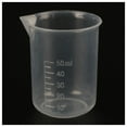 thumbnail image 3 of 2 pcs 50 ml laboratory plastic water liquid measuring cup Transparent, 3 of 4