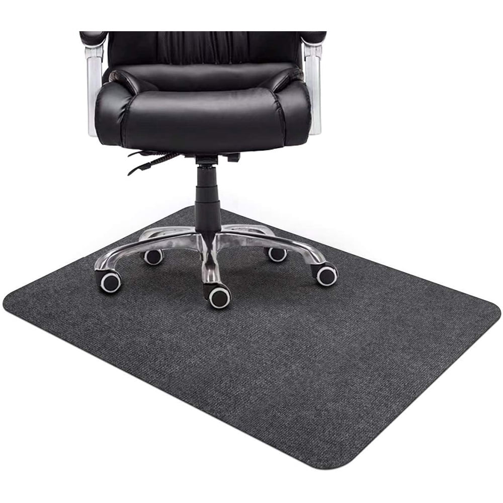 Office Black PVC Chair Mat for Hard Floors Protection 36 x 48 With Lip Anti-Slip 
