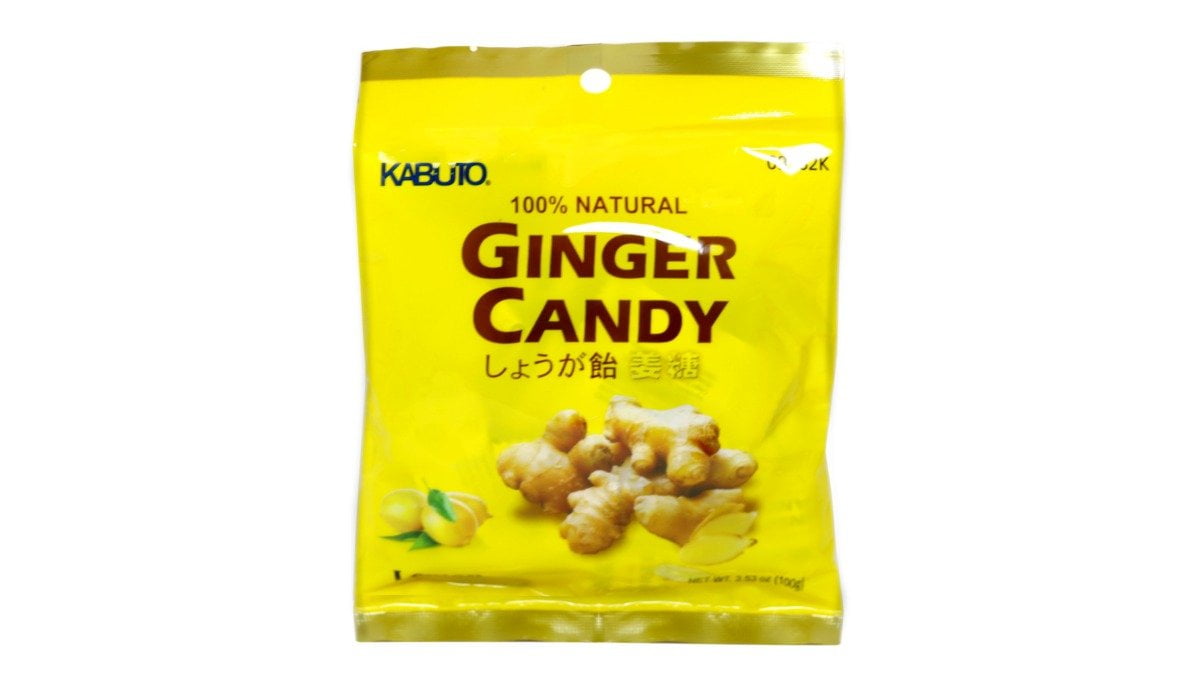KABUTO 100 Natural Lemon Ginger Candy 3.53 Oz (100 g)
