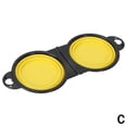 thumbnail image 1 of Foldable Pet Double Bowl Feeder - Silicone, Portable, Easy Clean Design, 1 of 1