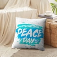 thumbnail image 4 of LALILO Throw Pillow Covers Day Peace Trend Calligraphy White With Cushion Cover 18" x 18", 4205 Pack, 4 of 6