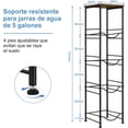 thumbnail image 2 of Estante para Garrafon de Agua 4 Niveles con Tablas, Porta Garrafon,Estante de Almacenamiento,Soporte para Botella de Agua de 5 Galones, Rack de Acero Inoxidable Estable y Seguro, 2 of 8