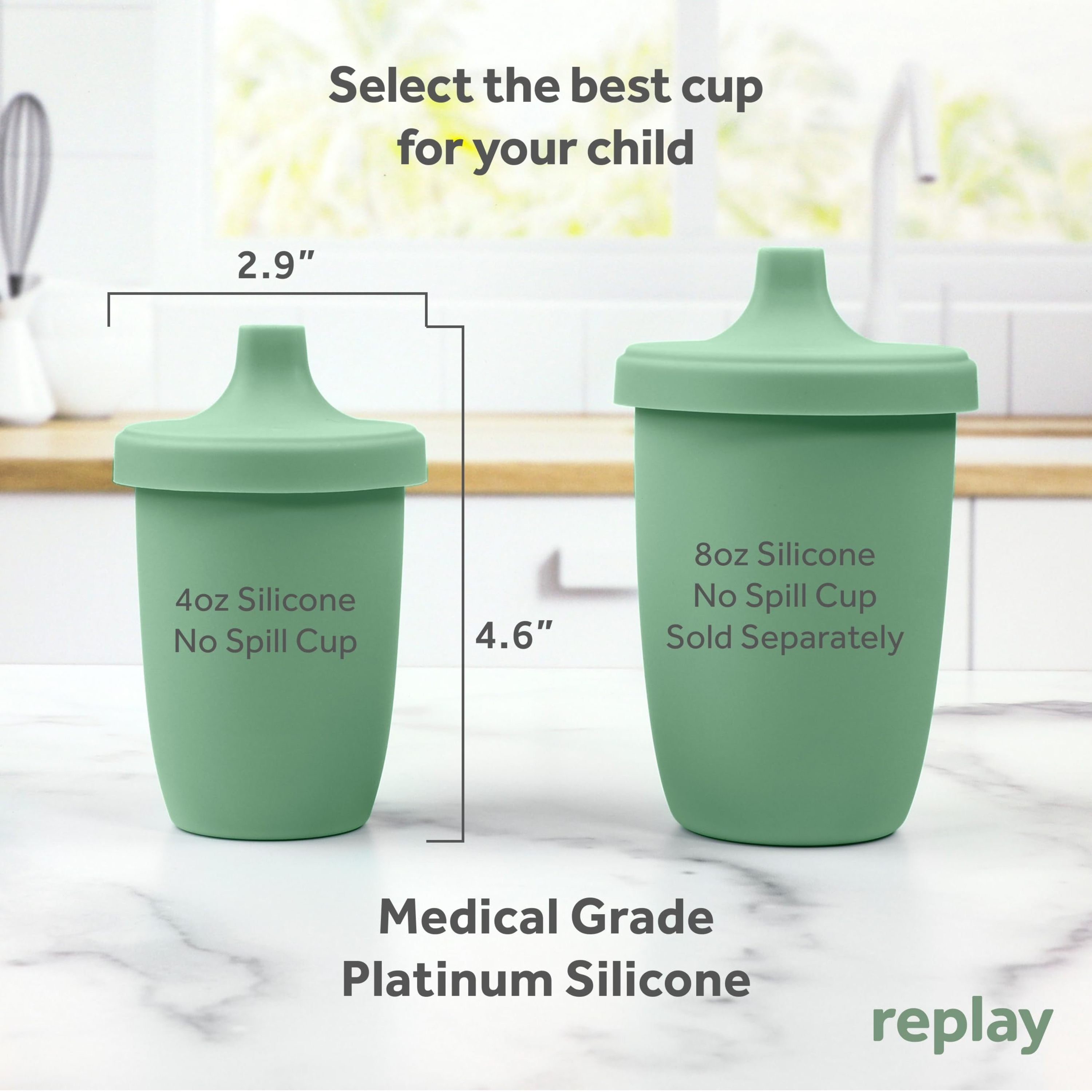 Back Bay Play Silicone Sippy Cups for Baby 6+ Months with Straw