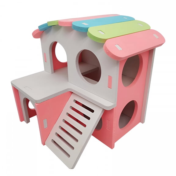 TELOLY Hamster Pets Hiding Place, Hamster Hiding House, Snail House, Ladder, Seesaw Suitable for Gerbils, Purple Mouse Chewing Toys, Hamster Cage Accessories, Hamster House
