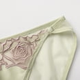 thumbnail image 3 of VONCOS Sheer Mesh Thong for Women Low Rise Floral Lace Underwear, Green Stretchy Comfort Fit Panties for Everyday,Size M, 3 of 8