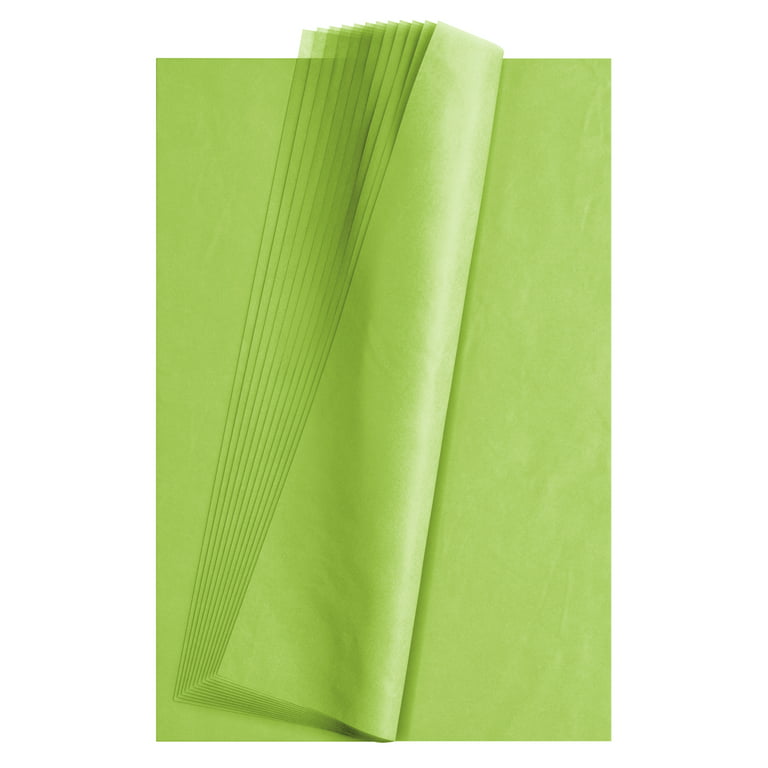 Crown Display Lime Green Tissue Paper 15 x 20 Packing Paper for Gifts - 120 Count