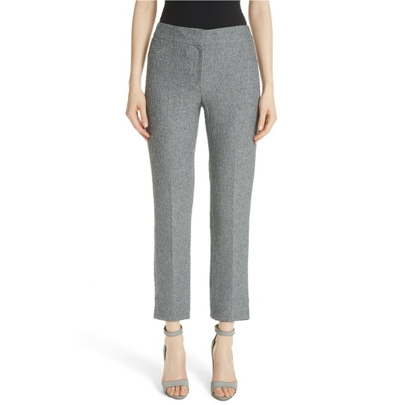 Armani Womens Boucle Casual Trouser Pants, Grey, 40