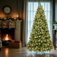 thumbnail image 2 of Tcbosik Pre-Lit Artificial Christmas Tree 9ft, Lighted Xmas Tree with 650 Warm White Lights and 1930 Branch Tips, Holiday Tree with Metal Stand for Home Office, Green, 2 of 8