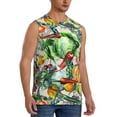 thumbnail image 2 of Haiem Men's Vegan1 Print Tank Tops Summer Sleeveless Cut Off Workout T-Shirts Fitness Vest Athletic Undershirts-Large, 2 of 8