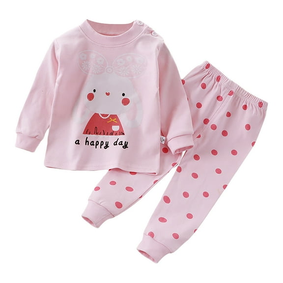 Byoo Toddler Boys Cute Bear Print Sleepwear Outfit Set Long Sleeve Soft Top Pants Comfortable Cloth Set Cozy Homewear