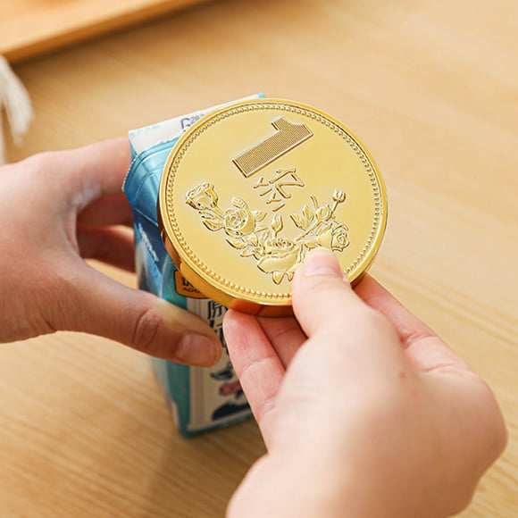 Antqov Achieve A Small Goal Gold Refrigerator Stick Bottle Opener 100 Million Yuan Creatives Three-in-one New Three-dimensional Magnetic Stick, Bottle Opener