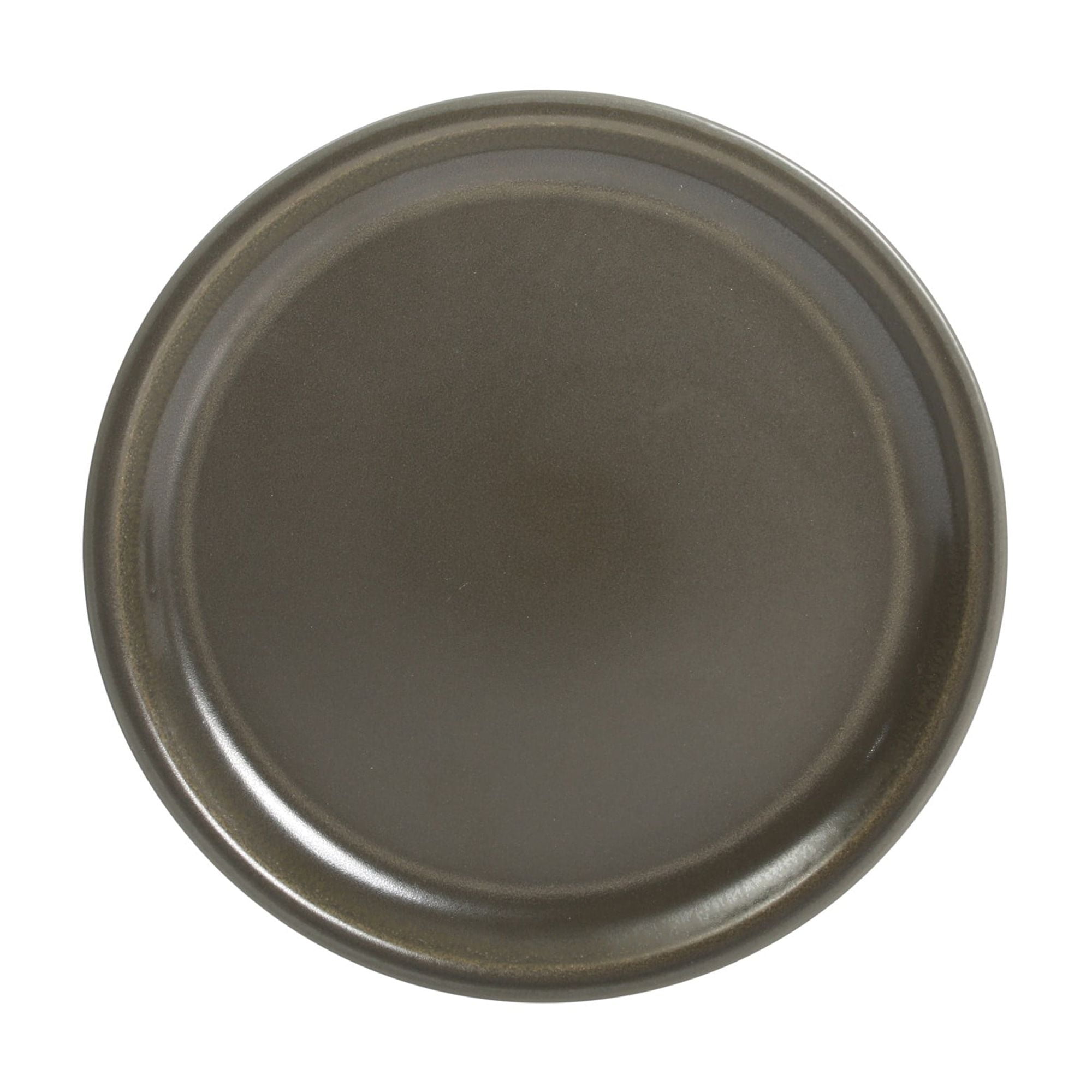 Gibson Elite 12 Piece Lakecrest Plates and Bowls Reactive Glaze Round Dishes Stoneware Ceramic Dinnerware Set - Dark Green