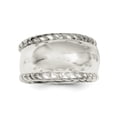 thumbnail image 1 of Sterling Silver Twisted Dome Ring (Size 7) Made In India qr510-7, 1 of 2