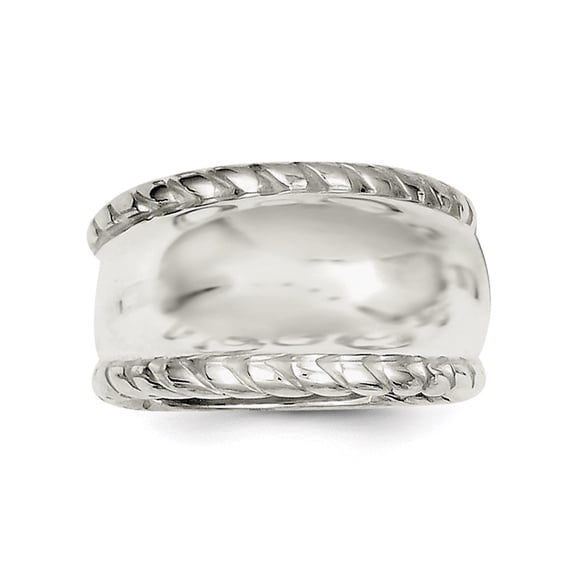 Sterling Silver Twisted Dome Ring (Size 7) Made In India qr510-7