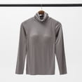 thumbnail image 2 of Royisotas Pullover Tops for Women Turtleneck Shirts Plain Fashion Long Sleeve Cotton Womens T Shirts, 2 of 4