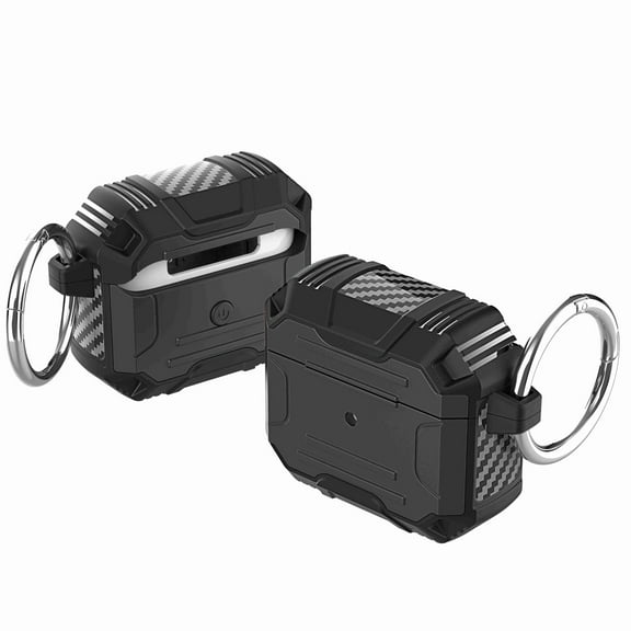 Carbon Fiber Series TUFF Hybrid Case for AirPods Pro (2nd Generation) - Black