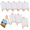 thumbnail image 1 of EeaseMX 12 juegos de mini lienzos estirados para artistas, tableros de madera para pintar al óleo (blancos), 1 of 8