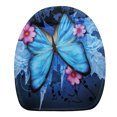 thumbnail image 2 of Maoww 3PCS/Set Toilet Seat Cover Bathroom Non-Slip Pedestal Rug Lid Cover Carpet Flannel Polyester Fiber Bath Mat, 2 of 6