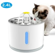 Pet Fountain,Cat Water Fountain, Automatic Water Dispenser for Cats and Dogs, Circulating Filtration System, Easy-to-See Water Level, Low Noise 80oz/2.4L Capacity