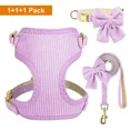 thumbnail image 2 of Didog 3pcs Bow tie Dog Collar Harness with Leash Set Soft Adjustable for Girl Boy Dogs, 2 of 8