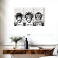 thumbnail image 3 of Elephant Stock Cool Monkeys Wall Art - Horizontal Multi Panel Canvas - Living Room Wall Decor - Animal Multi Panel - White And Black Decor - 33" x 20", 3 of 7