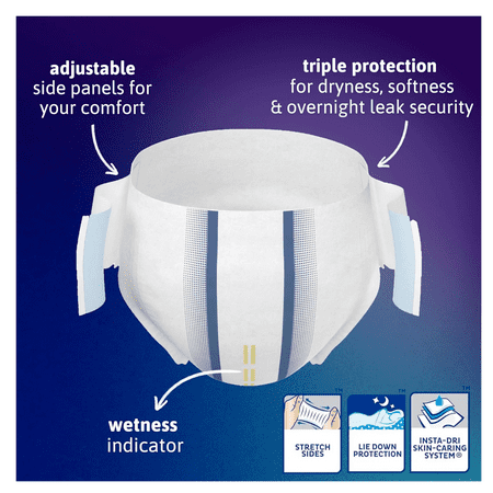 2 pack...TENA ProSkin Overnight Protection Incontinence Briefs, Large / Extra Large, 12 Count