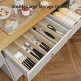 thumbnail image 3 of Lofka 52-Inch Kitchen Island with Storage on Wheels with Wood Drop Leaf, Ideal for Small Kitchens, 3 of 11