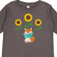 thumbnail image 4 of Inktastic Reading Book Lover Sunflower Fox Boys or Girls Long Sleeve Toddler T-Shirt, 4 of 5