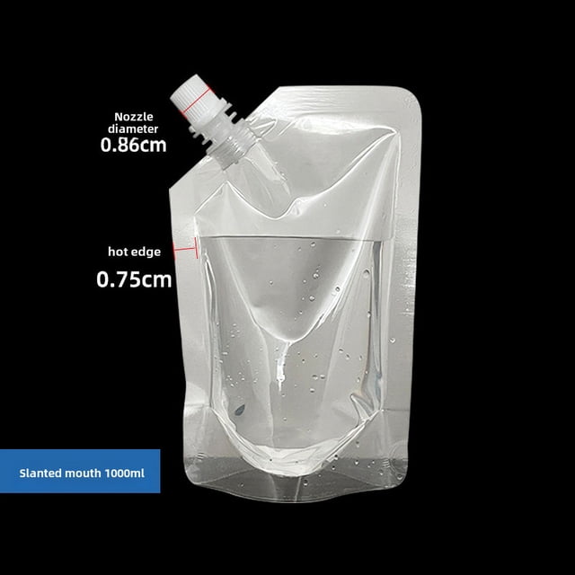 Bolsa de boca de succión autoportante transparente Bolsa de leche de soja para sopa de ciruelas Bolsa de medicina china Bolsa de bebidas de grado alimenticio para jugo de fruta Bolsa de cerveza para