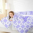 thumbnail image 4 of jejeloiu Purple Bowknot Bow Full Size Comforter Sets,Letter K Monogrammed Bedding Sets For Girls Kids Reversible 3pcs, 4 of 8