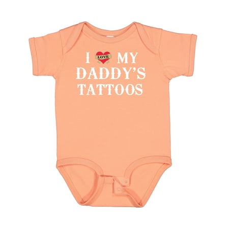 

Inktastic I Love My Daddy s Tattoos Gift Baby Boy or Baby Girl Bodysuit