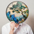 thumbnail image 6 of Yayeee Wall Clock Battery Operated 9.5" Silent Quartz Non-Ticking for Living Room Decor, Large Pine Tree, 6 of 8
