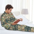thumbnail image 5 of KLL Traditional Tribal Aztec1 Sleepwear Mens Flannel Pajamas,Long Cotton Pj Set, 5 of 7