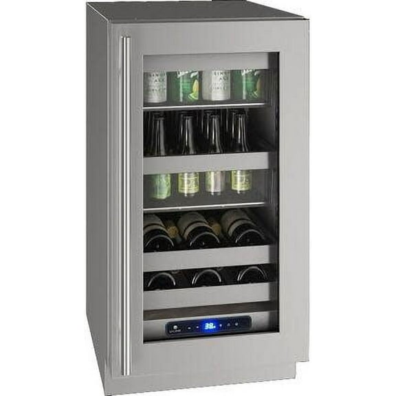 U-Line Uhbv518-41A 18" Wide 10 Wine Bottle And 75 Can Capacity Built-In Or Free Standing