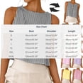 thumbnail image 2 of Craaazy Womens Striped Print Reversible Tank Top Sleeveless Button Detail Crop Blouse for Summer Gifts, 2 of 8