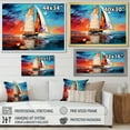 thumbnail image 4 of Designart "Sailboat modern Maritime I" Sailing Boat Floater Framed Wall Decor, 4 of 7