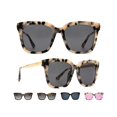 thumbnail image 1 of Gafas de Sol DIFF Bella Cuadradas Grandes en Crema con Estilo Carey para Mujer, 1 of 9