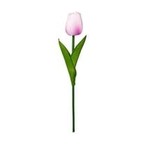 Tulips Artificial Flowers 13.4" Faux Tulips Flowers White/Beige/Pink/Purple/Blue Multicolor Mixed Fake Flowers Table Centerpieces Wedding Bouquet Home Livingroom Vase Decor, 1Pc(Purple,13.4x1")