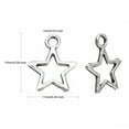 thumbnail image 2 of Tibetan Style Alloy Charms Star Silver Lead Free & Cadmium Free & Nickel Free 14.5x12x1mm Hole:2mm, 2 of 4