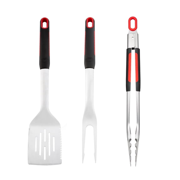 Expert Gril Grilling Accessories BBQ Grill Tools Set, 3 Pieces Stainless Steel Grill Kit