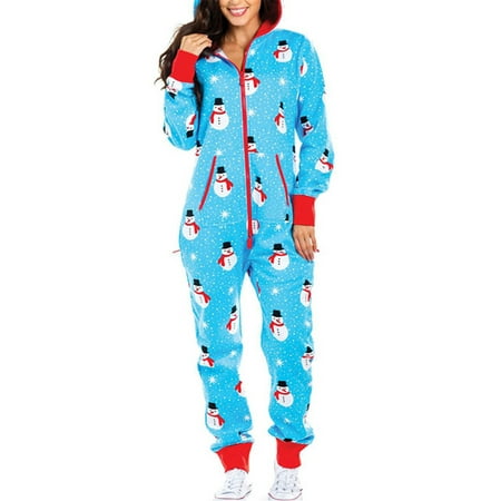 

Aunavey Women s Christmas Onesie Pajamas Jumpsuit Long Sleeve Romper Homewear Zipper Sleepwear