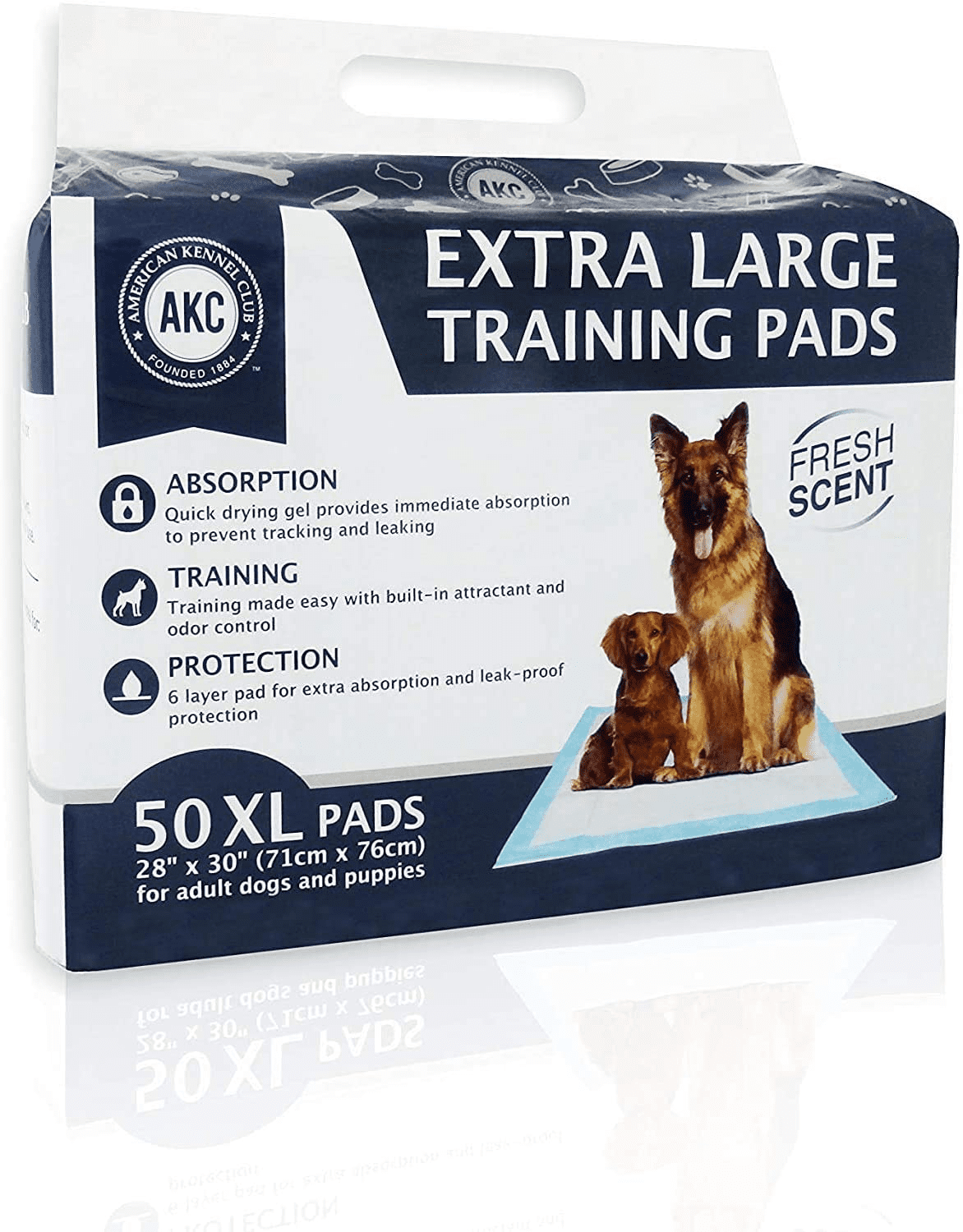 Regular and Extra Large. American Kennel Club Pet Training and Puppy Pads 