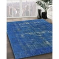 thumbnail image 2 of Ahgly Company Indoor Rectangle Mid-Century Modern Blue Persian Area Rugs, 2' x 5', 2 of 6