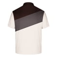 thumbnail image 5 of guisaled Men's Golf Shirts 2025 Summer Short Sleeve Casual Dressy T Shirt Fashion Color Block Slim Fit Henley Button Down Shirts, 5 of 6