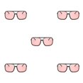 thumbnail image 1 of Qarigey Gafas ópticas Gafas con borde negro Estilo de marco grande facial unisex para protección de ojos Negro con borde rosa Negro con borde rosa. 5piezas Qarigey CBP225138, 1 of 5